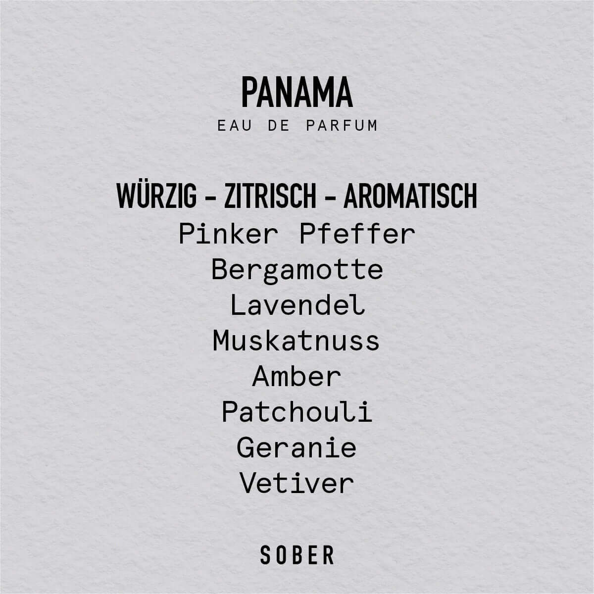 SOBER PANAMA - Eau de Parfum