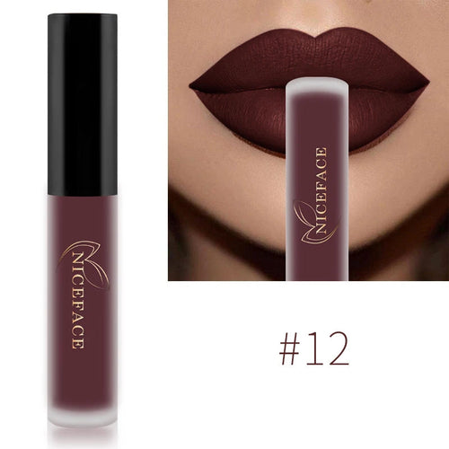 NICEFACE Matte Liquid Lipstick Waterproof Long Lasting Lip Gloss Tint