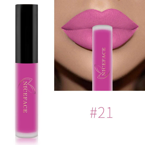 NICEFACE Matte Liquid Lipstick Waterproof Long Lasting Lip Gloss Tint