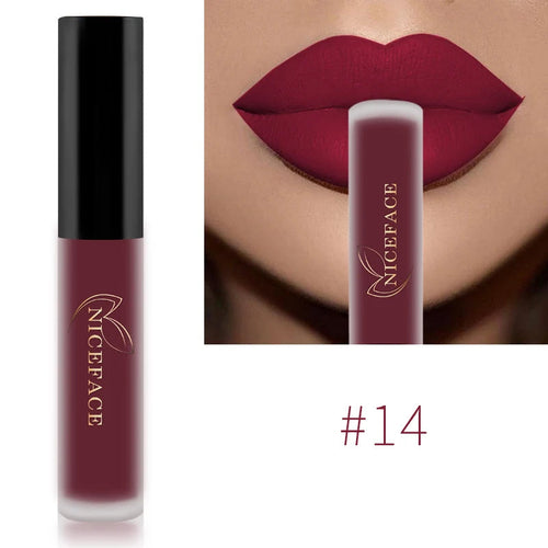 NICEFACE Matte Liquid Lipstick Waterproof Long Lasting Lip Gloss Tint