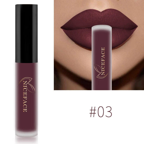 NICEFACE Matte Liquid Lipstick Waterproof Long Lasting Lip Gloss Tint