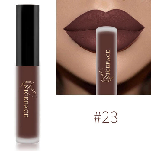 NICEFACE Matte Liquid Lipstick Waterproof Long Lasting Lip Gloss Tint