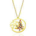 Julgranshalsband i 925 sterling silver med snöflinga, elegant design, för kvinnor