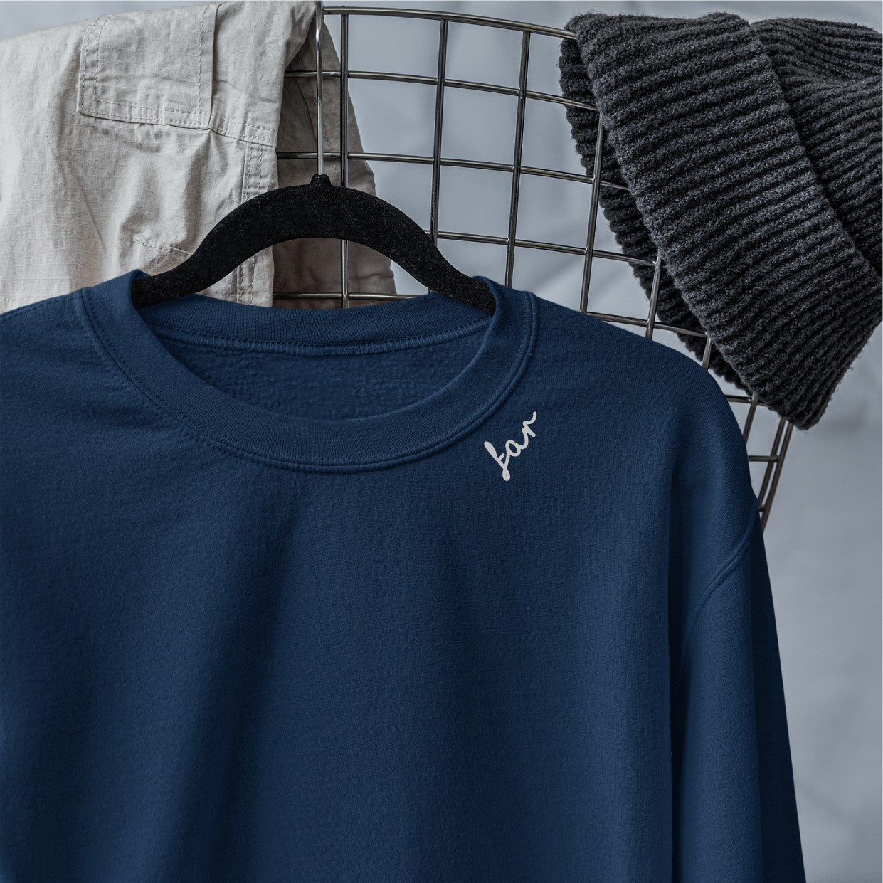 Embroidered Collar Organic Cotton Sweatshirt 
