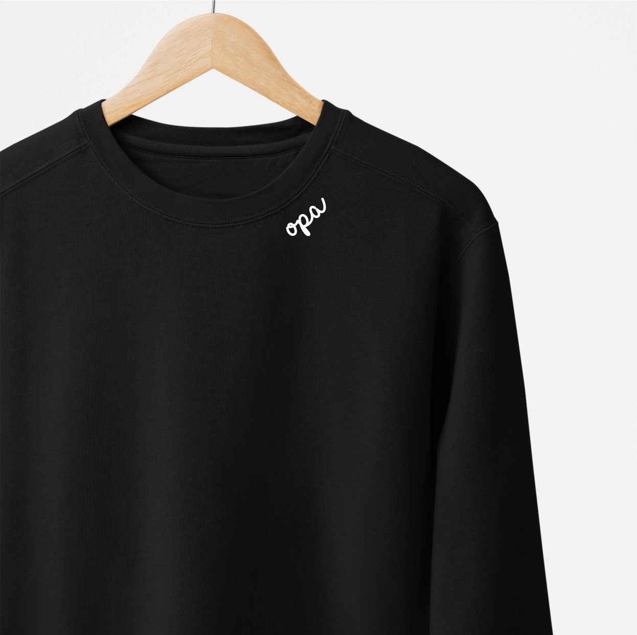 Embroidered Collar Organic Cotton Sweatshirt 