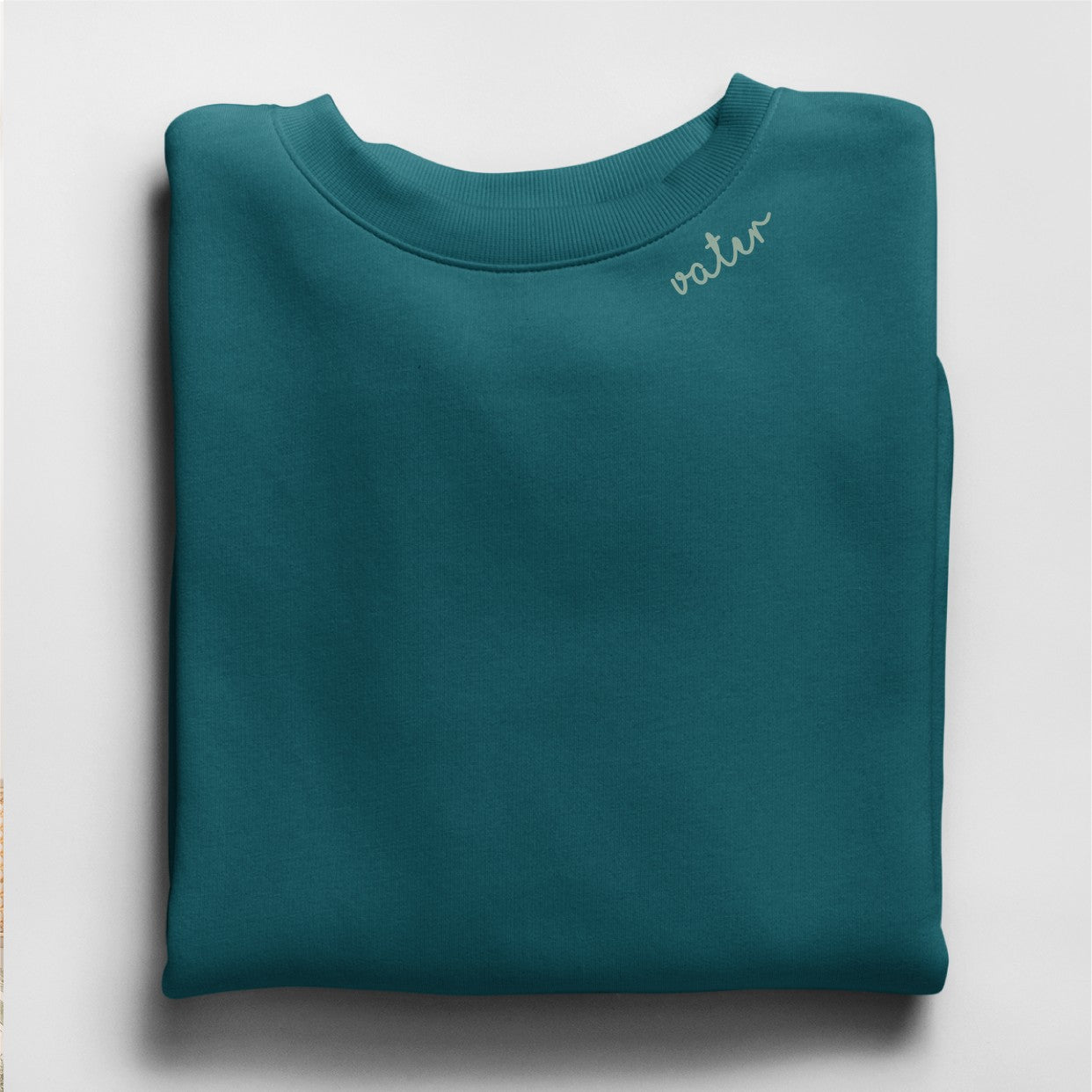 Embroidered Collar Organic Cotton Sweatshirt 