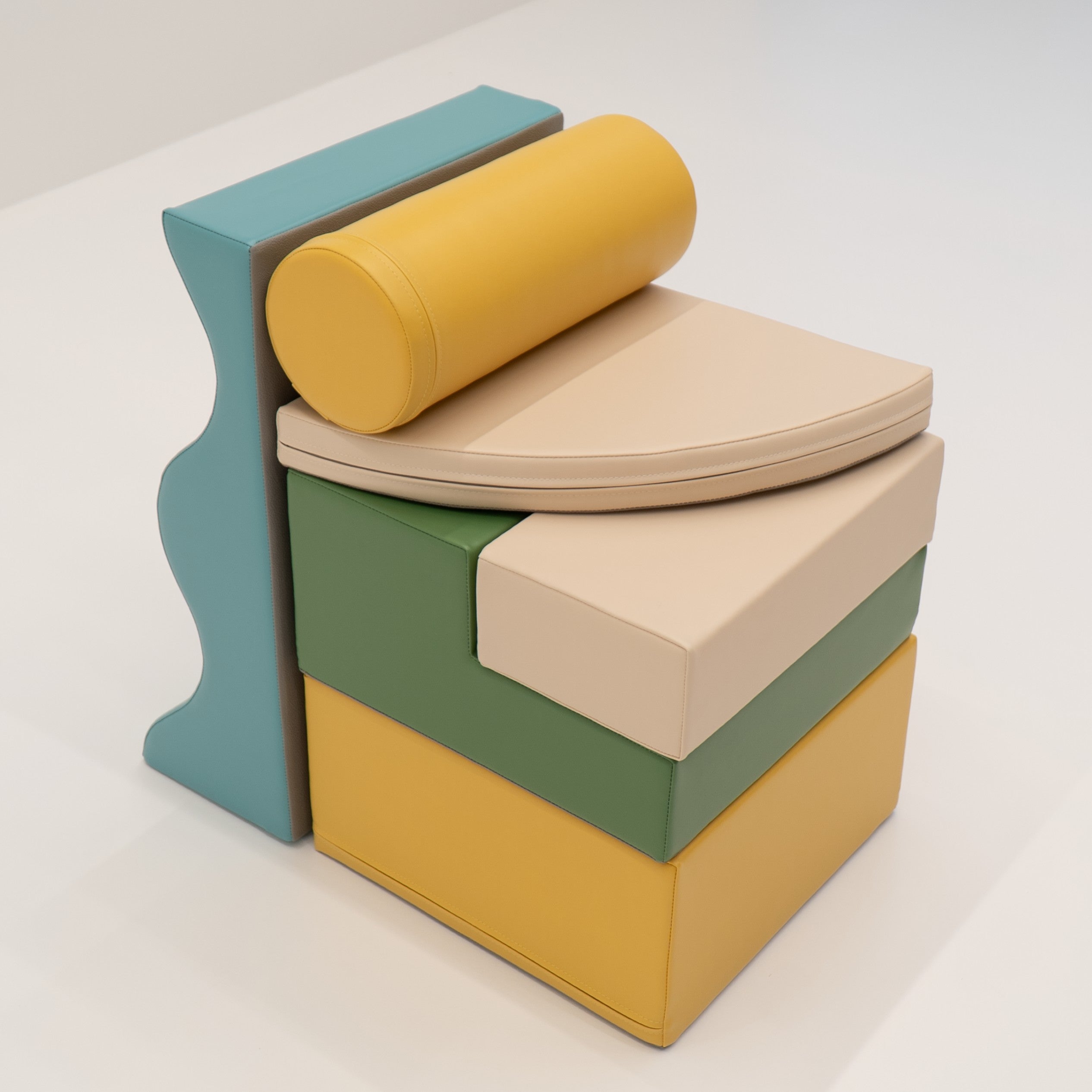 Soft Play 6 Foam Block Set - Pastel Turquoise Explorer